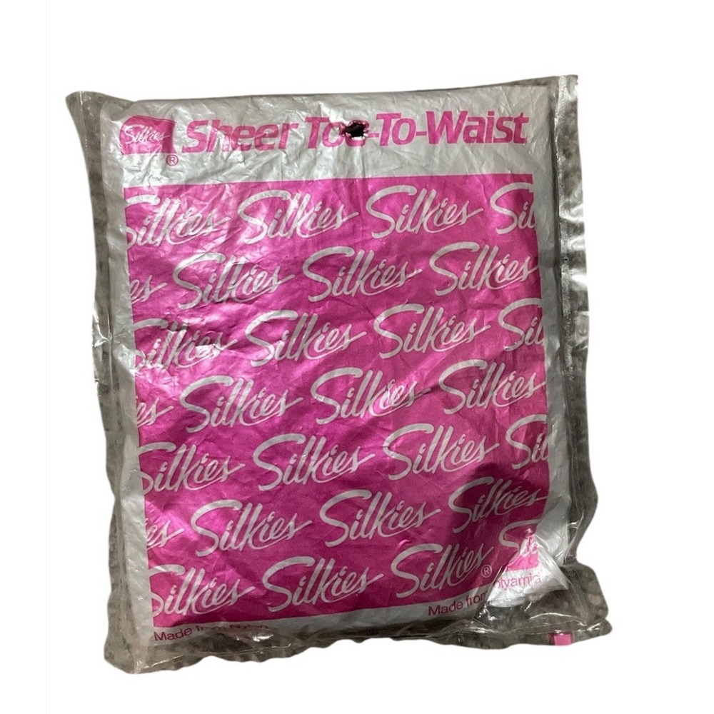Silkies Nylon Sheer Toe To Waist Pantyhose Large Off Black 1 Pack NEW